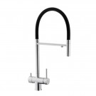 Eco Una 3-veis kran i sort/blank chrome/stainless steel thumbnail