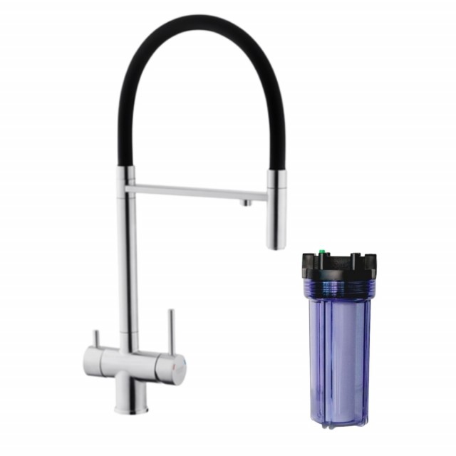 Eco Friendly Light vannfilter- komplett pakke med Eco Una treveiskran for forbruksvann og filtrert drikkevann i ett!