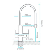Altea treveis kran teknisk tegning