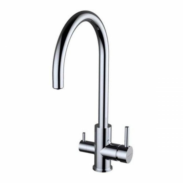 Ares treveis kran blank chrome og rustfritt stål