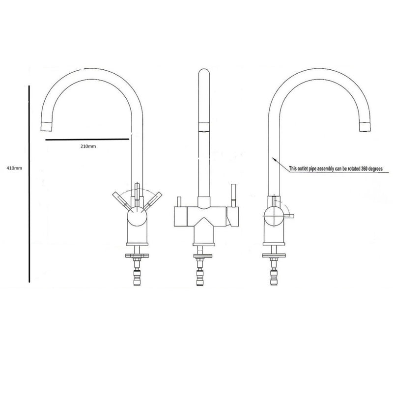 Ares treveis kran teknisk tegning