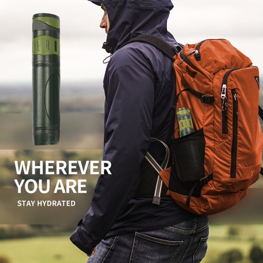 Eco portable i en sidelomme på en tursekk