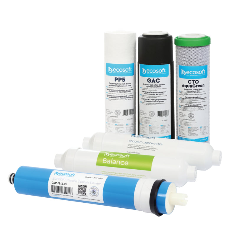 Ecosoft Pure Balance RO 6 filterpatroner