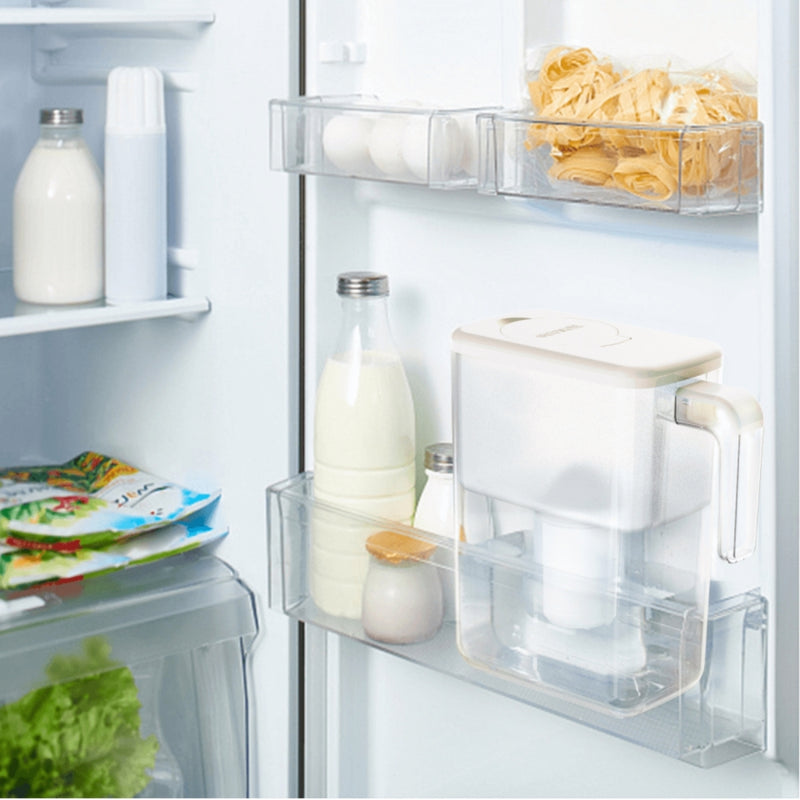 Ecosoft vannfilterkanne i kjøleskapsdør