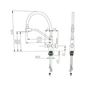 Queen treveiskran teknisk tegning