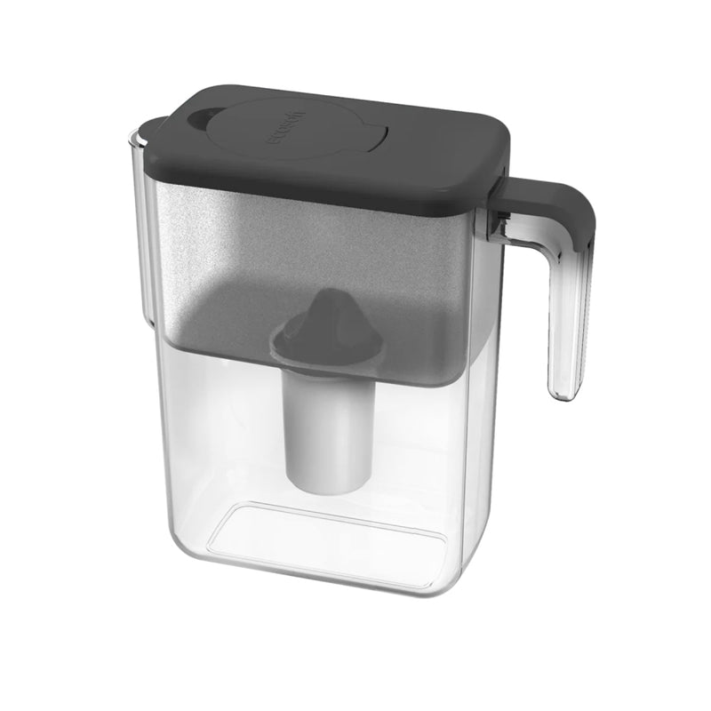 Vannfilter kanne med grått lokk