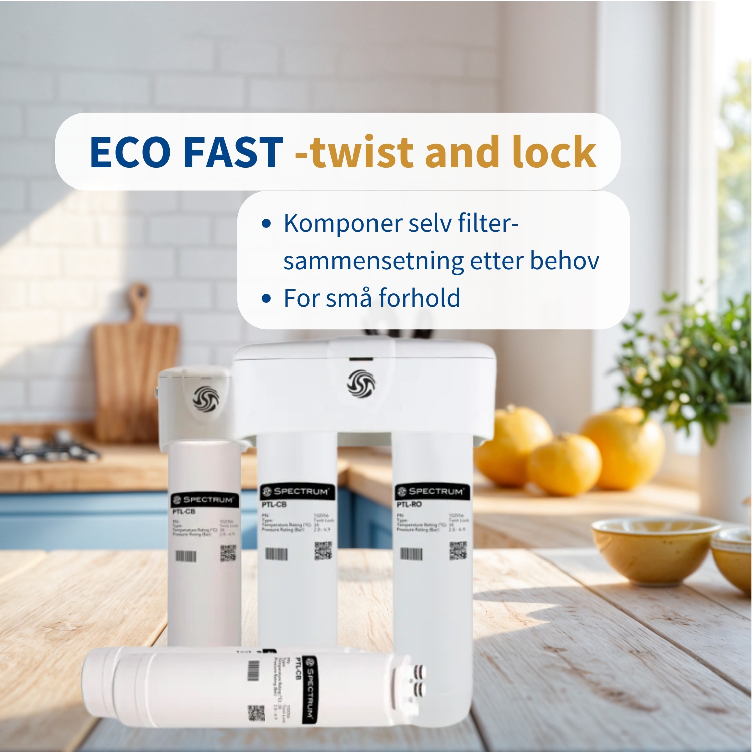 Eco Fast twist and Lock drikkevannsfilter