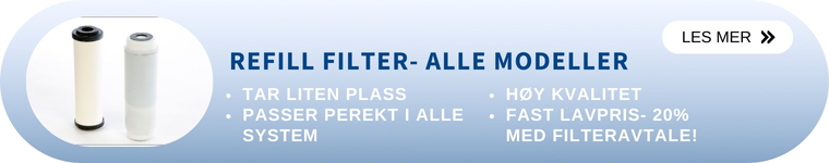 Refill filter for vannfilter systemer