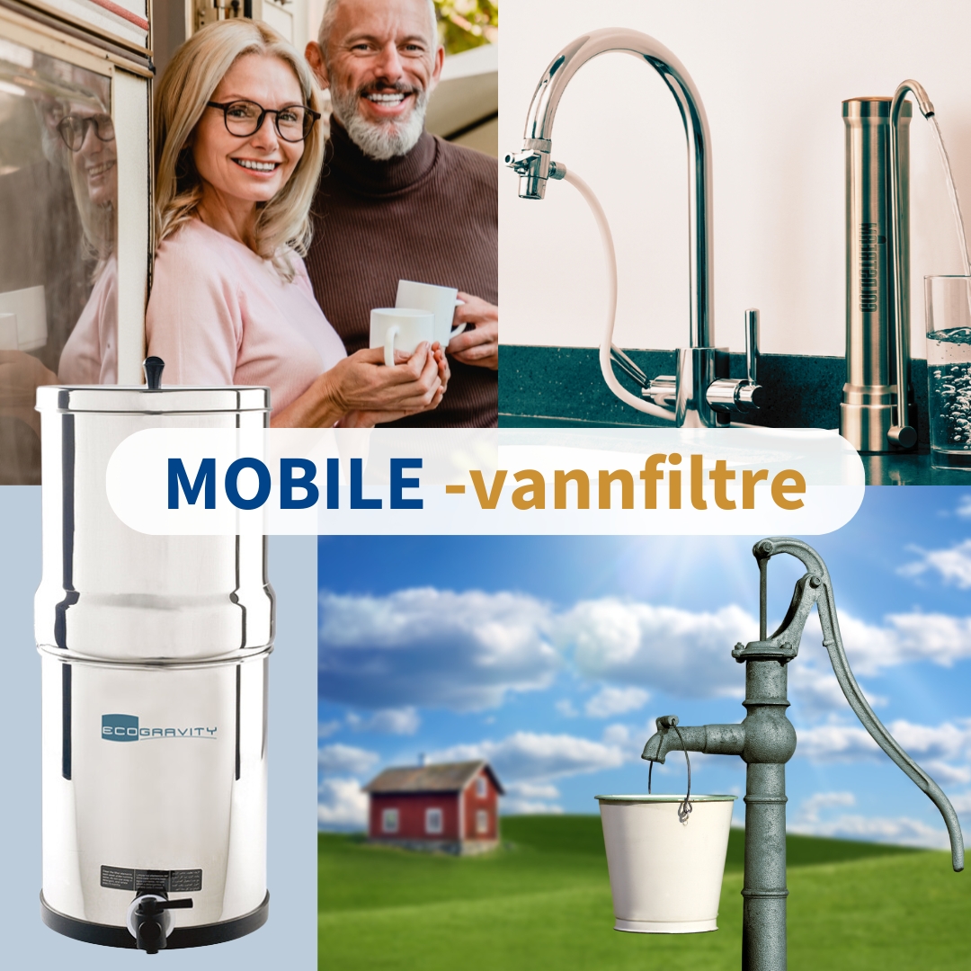 Mobile vannfiltre for hus, hytte, tur, båt og caravan